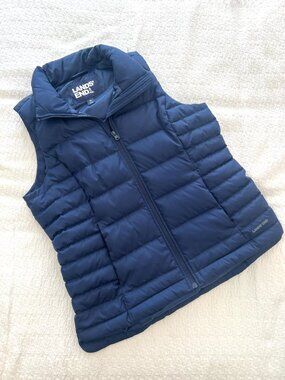 NWOT Lands' End - Navy Puffer Vest - Size Medium - Down Filled - Womens
